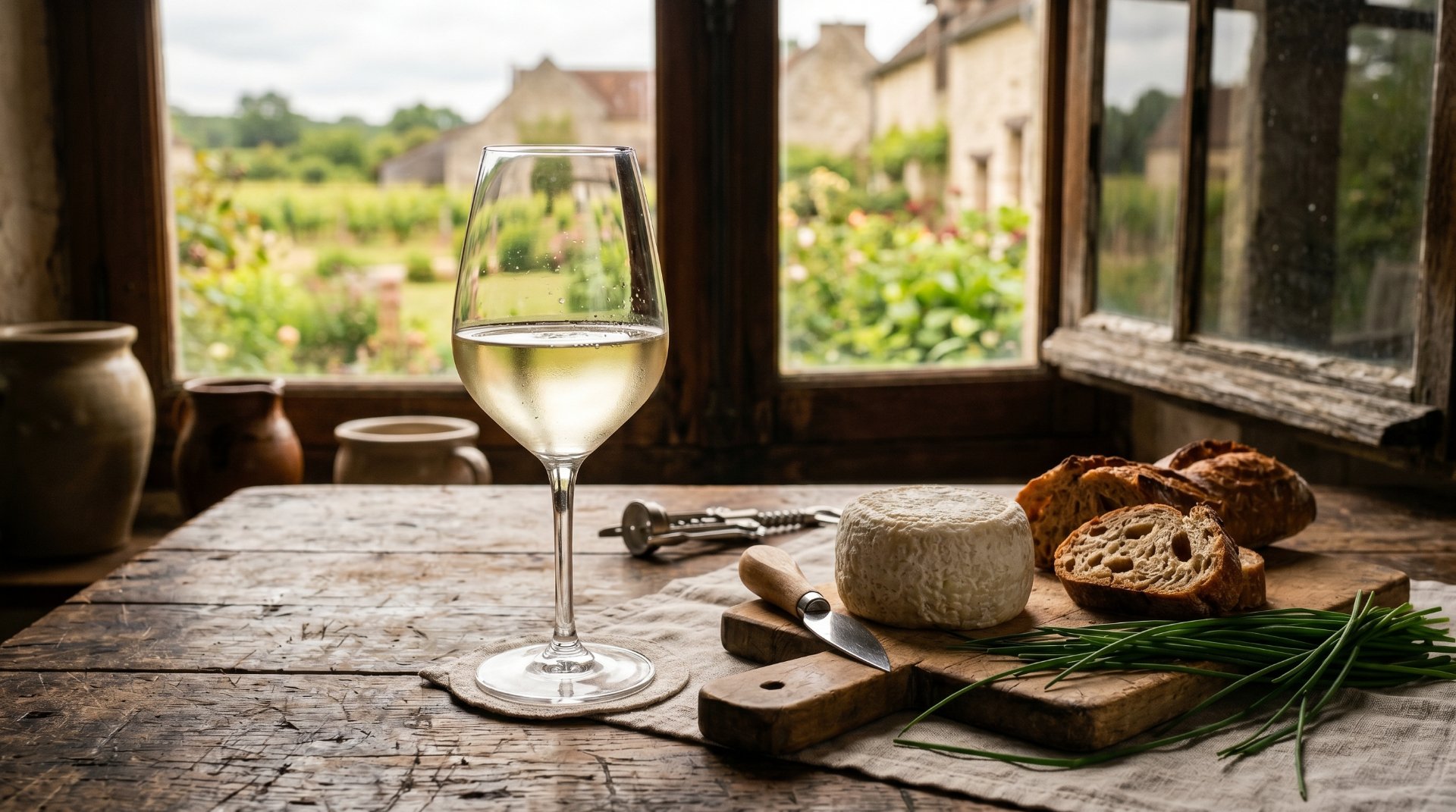 foto von einem glas wein auf einem tisch und daneben steht ein kleiner teller mit brot