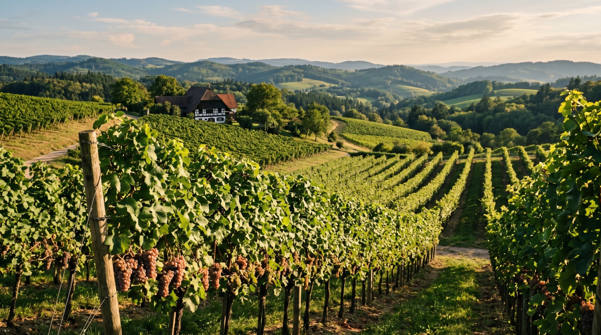 foto von weinreben, in grün gehalten